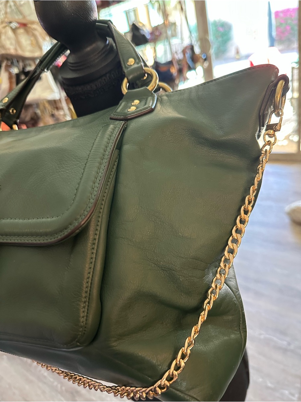 Coach Dark Emerald Forest Green Campbell Carryall - Picture 9 of 16